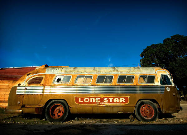 Bus Poster featuring the photograph Lone Star Bus 3 by John Gusky