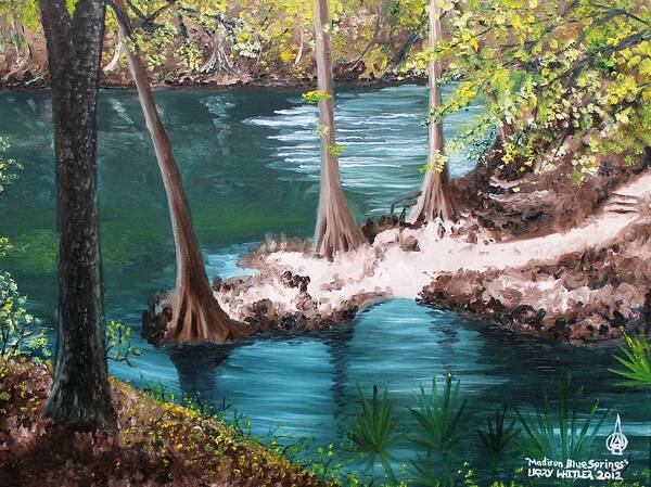 Florida Poster featuring the painting Madison Blue Springs by Larry Whitler