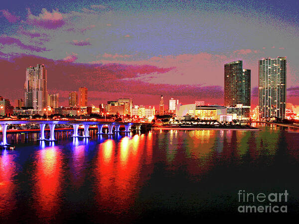 Larry Poster featuring the photograph Magnificent Miami Sunrise by Larry Oskin
