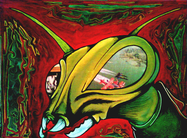 Paintings Poster featuring the painting Mantis by Jeff DOttavio