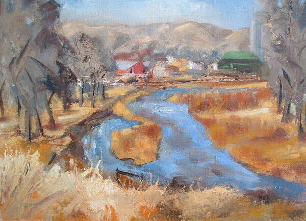  Landscape Poster featuring the painting Marias Ranch by Bryan Alexander
