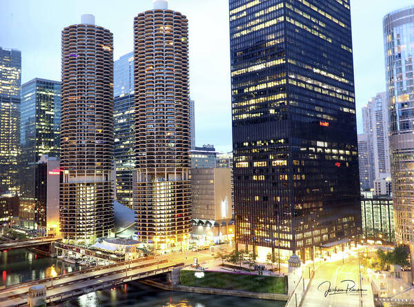 Marina Towers Poster featuring the photograph Marina Towers by Jackson Pearson