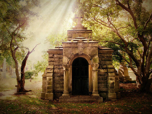 Woodlawn Cemetery Poster featuring the photograph Mausoleum by Jessica Jenney