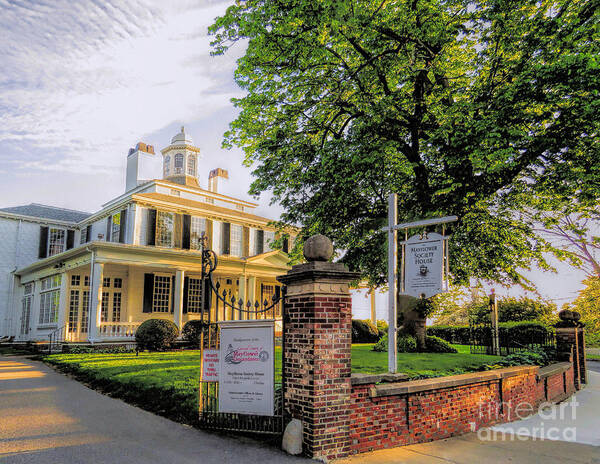Mayflower Society House Poster featuring the photograph Mayflower Society House by Janice Drew