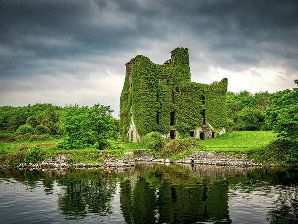 Corrib River Poster featuring the photograph Menlo Castle by Mark Llewellyn