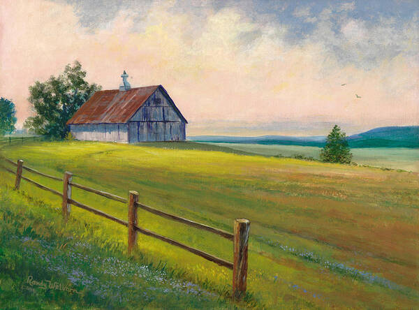 Missouri Poster featuring the painting Missouri Barn by Randy Welborn