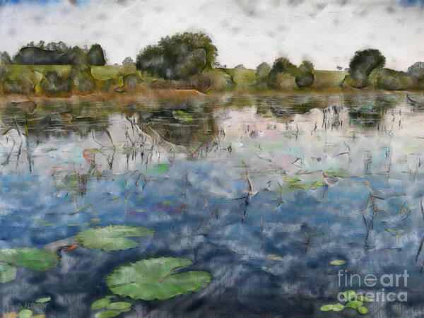 Pond Poster featuring the photograph Misty Pond a la Monet by Dee Flouton