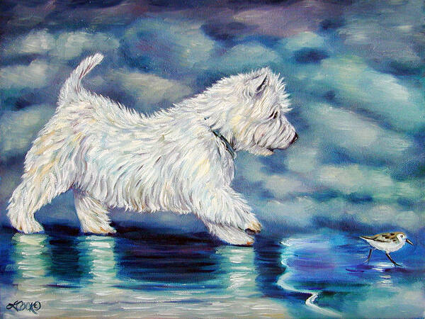 West Highland White Terrier Poster featuring the painting Misty - West Highland Terrier by Lyn Cook