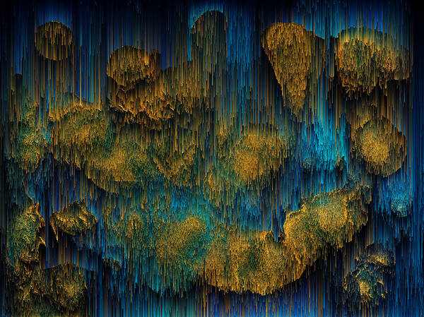 Glitch Poster featuring the digital art Molten - Pixel Art by Jennifer Walsh