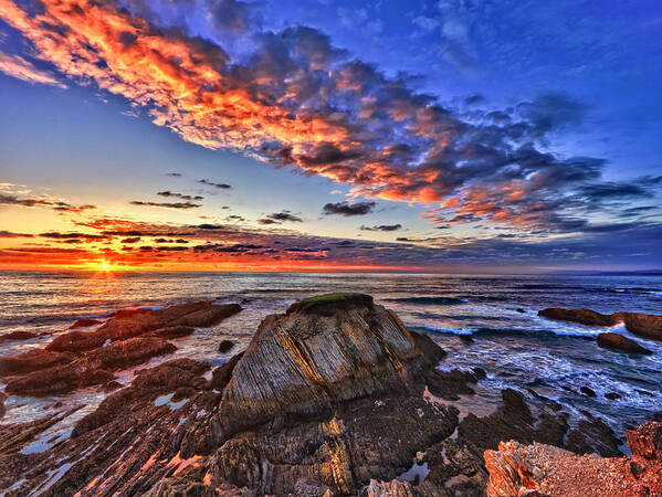 Sunset Poster featuring the photograph Montana de Oro sunset by Beth Sargent