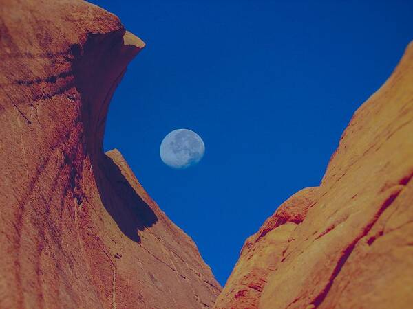 Moon Poster featuring the photograph Moonscape by Carl Moore