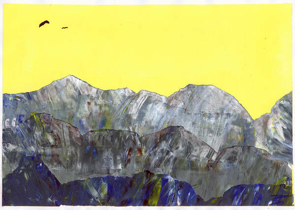 Mountain Poster featuring the painting Mountain View by Sabine Steldinger