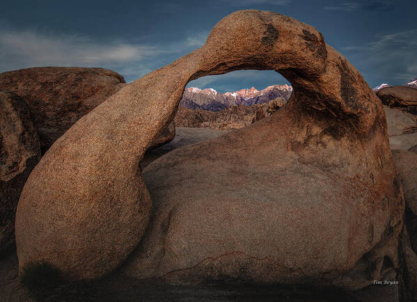 California Poster featuring the photograph Mt. Whitney through Mobius Arch by Tim Bryan