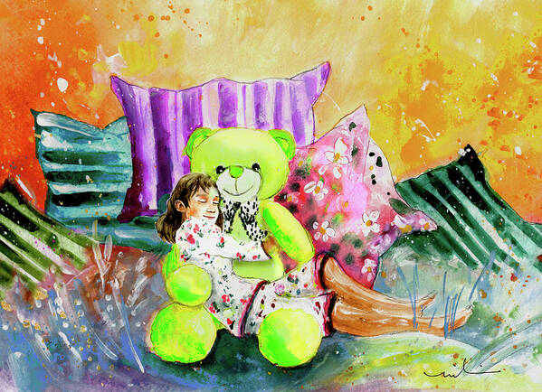 Truffle Mcfurry Poster featuring the painting My Teddy And Me 02 by Miki De Goodaboom