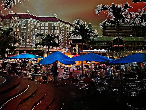 Umbrellas Poster featuring the photograph Neon City by Rene GrayMitchell