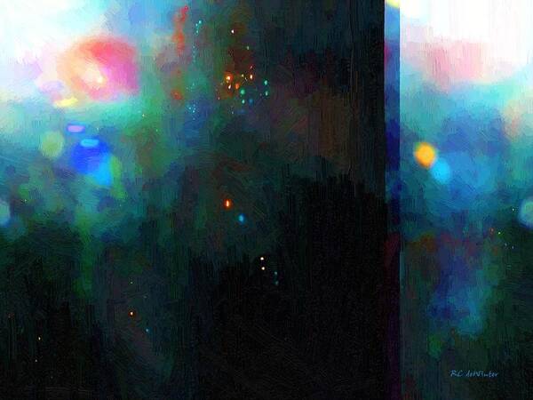 Abstract Poster featuring the painting Neptune's Monolith by RC DeWinter