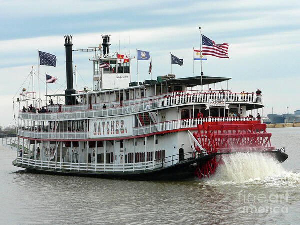 New Orleans Poster featuring the photograph NOLA Natchez Riverboat by Joy Tudor