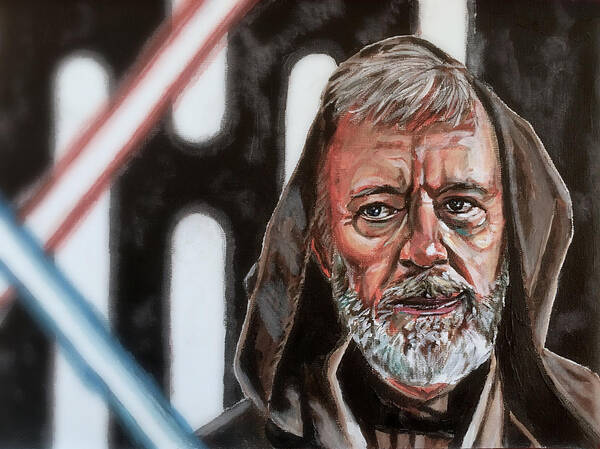 Star Wars Poster featuring the painting Obi-Wan Kenobi's Last Stand by Joel Tesch