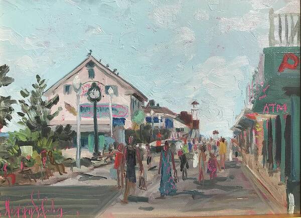 Impressionism Poster featuring the painting Ocean City Dumsers by Maggii Sarfaty