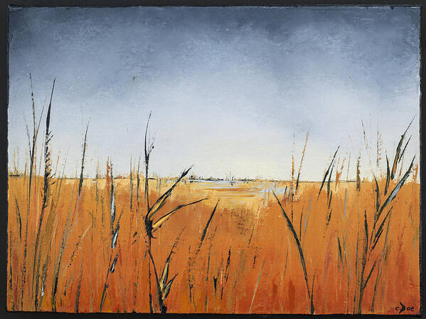 Grasses Poster featuring the painting Of Grass and Seed by Carolyn Doe