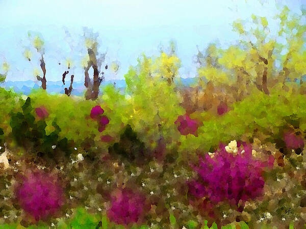 Impressionist Poster featuring the mixed media Oklahoma Spring Colors by Shelli Fitzpatrick