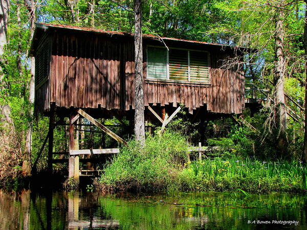 Old Boat House Poster featuring the photograph Old Boat House by Barbara Bowen