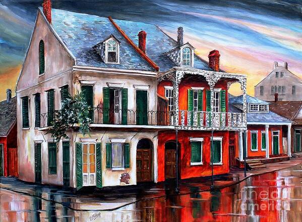 New Orleans Poster featuring the painting Old House on Royal Street by Diane Millsap