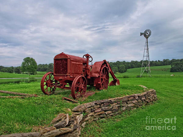 Rust Poster featuring the photograph Old Painted Tractor by Mark Miller