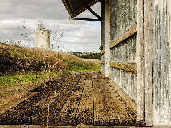 Forgotten Silos And Building In Rural Merriwa By Lexa Harpell Poster featuring the photograph Old Train Stop by Lexa Harpell