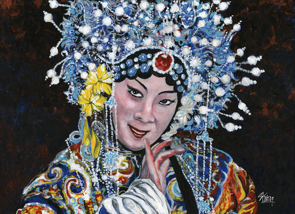 Opera Singer Poster featuring the painting Opera Singer by Stan Kwong