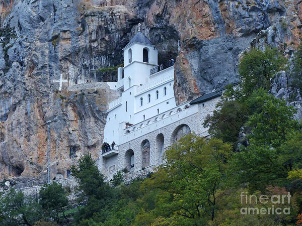 Ostrog Monastery Poster featuring the photograph Ostrog Monastery - Montenegro by Phil Banks