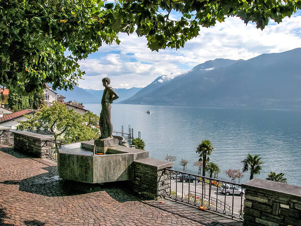 Switzerland Poster featuring the photograph Overlook of Lake Maggiori by Alan Toepfer