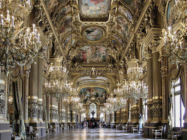 France Poster featuring the photograph Palais Garnier Grand Foyer by Alan Toepfer