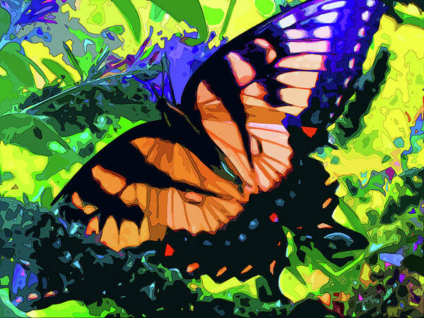 Abstract Poster featuring the digital art Papillon by Gina Harrison
