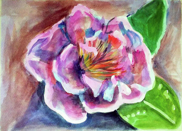 Art Poster featuring the painting Peony by Loretta Nash