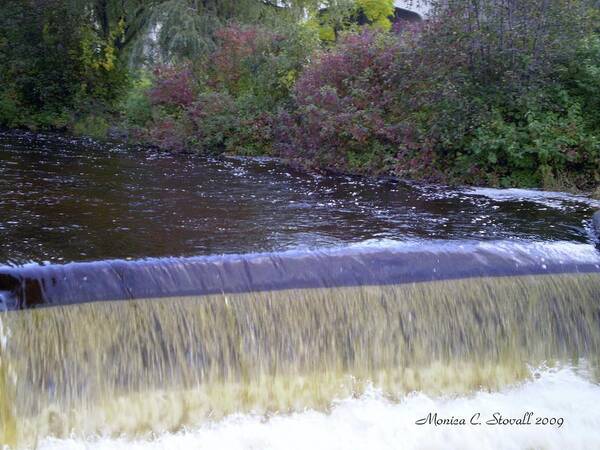 Landscape Poster featuring the photograph Petoskey MI Mineral Park Waterfall by Monica C Stovall