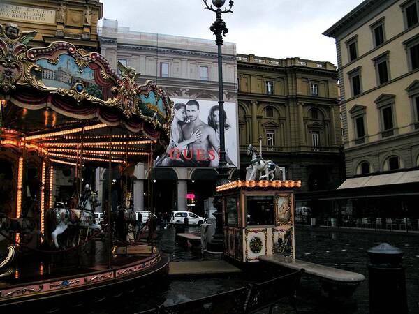 Carousel Poster featuring the photograph Piazza della Republica by Melinda Dare Benfield