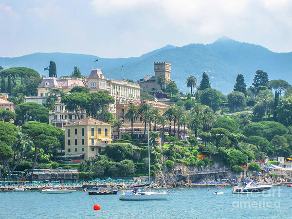 Portofino Poster featuring the photograph Portofino Italian Riviera by Benny Marty