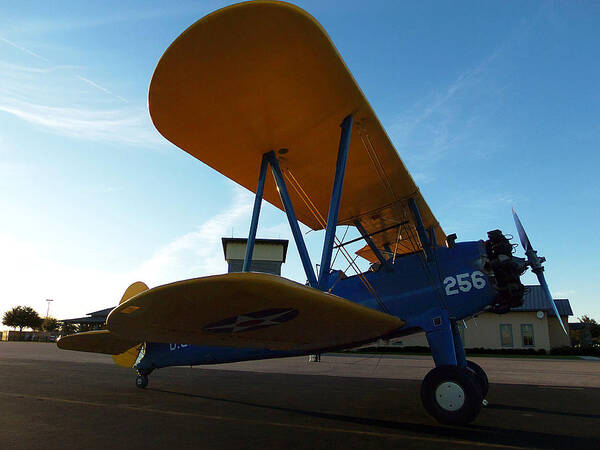 Airport Poster featuring the photograph Preston's Boeing Stearman 000 by Christopher Mercer