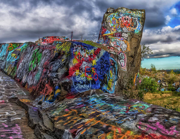 Quincy Quarries Graffiti Poster featuring the photograph Quincy Quarries Graffiti by Brian MacLean
