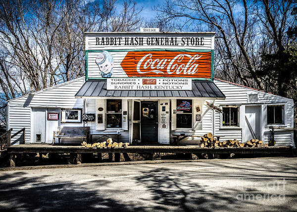 Winter Poster featuring the photograph Rabbit Hash Store-Front View by Mary Carol Story