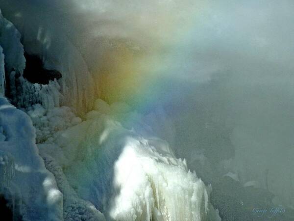 Ice Photography Poster featuring the photograph Rainbow Ice Water by George Tuffy