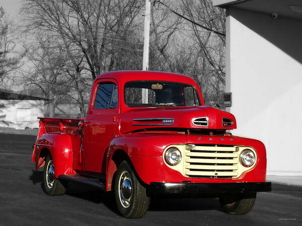 Red Ford Poster featuring the photograph Red Ford by Dark Whimsy