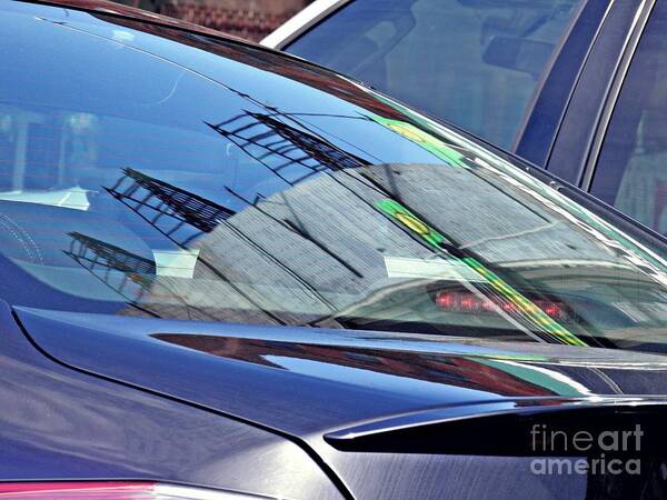 Reflections Poster featuring the photograph Reflection in Traffic 4 by Sarah Loft