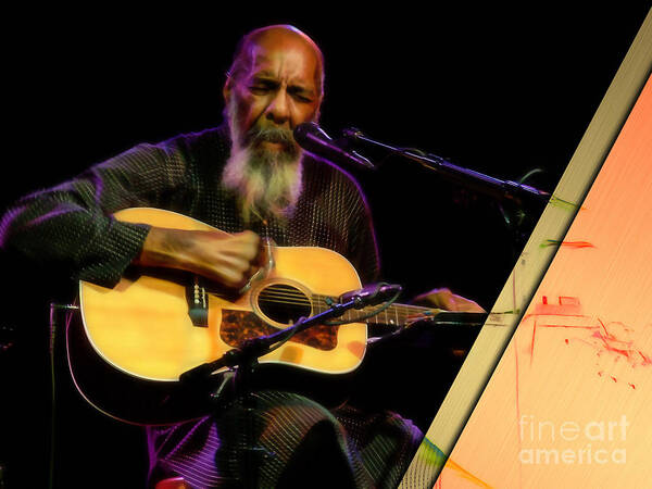 Richie Havens Poster featuring the mixed media Richie Havens Collection by Marvin Blaine