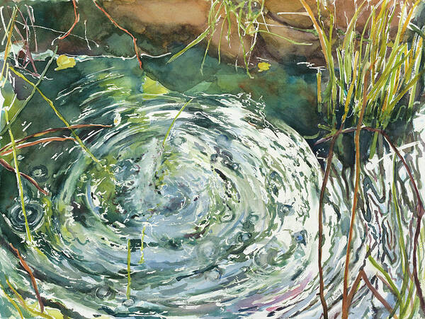 Water Poster featuring the painting Ripple Pond by Madeleine Arnett