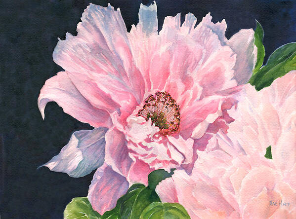 Flowers Poster featuring the painting Rita's Peonies by June Hunt