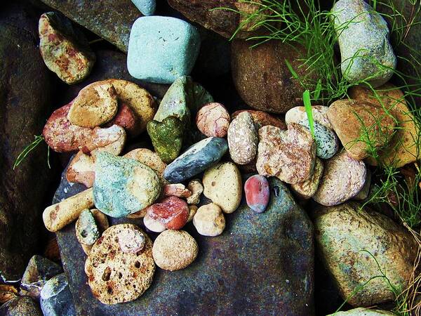 Rocks Poster featuring the photograph River Rocks by Julie Rauscher