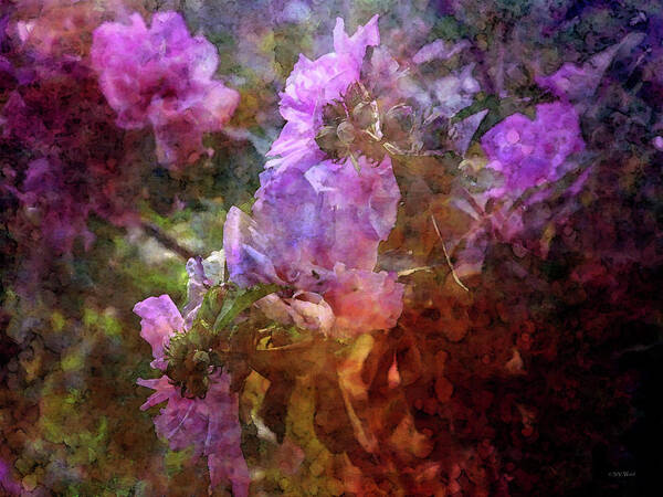 Impressionist Poster featuring the photograph Rose of Sharon Impression 3474 IDP_2 by Steven Ward