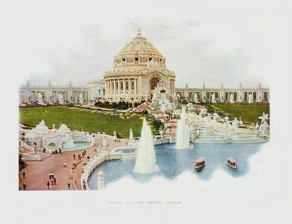 St. Louis Poster featuring the photograph Saint Louis World's Fair Festival Hall and Central Cascade              by Irek Szelag